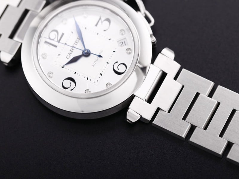 V9 Factorysuper watch Cartier Pasha series W31074M7 ladies automatic movementwhite dialdetail shots