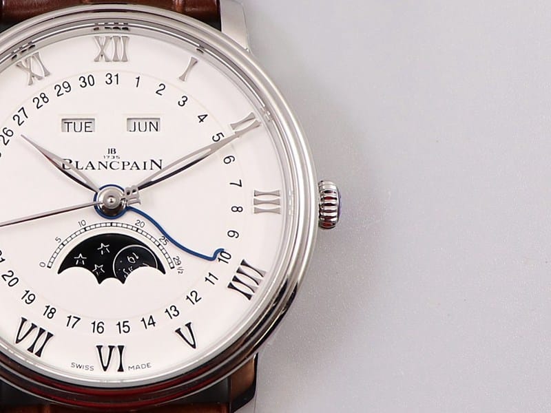 OM FactoryBlancpainsuper watch villeret classic 6654 new V3 upgraded version 0.6mm thinner than V2 white dialdetail shots