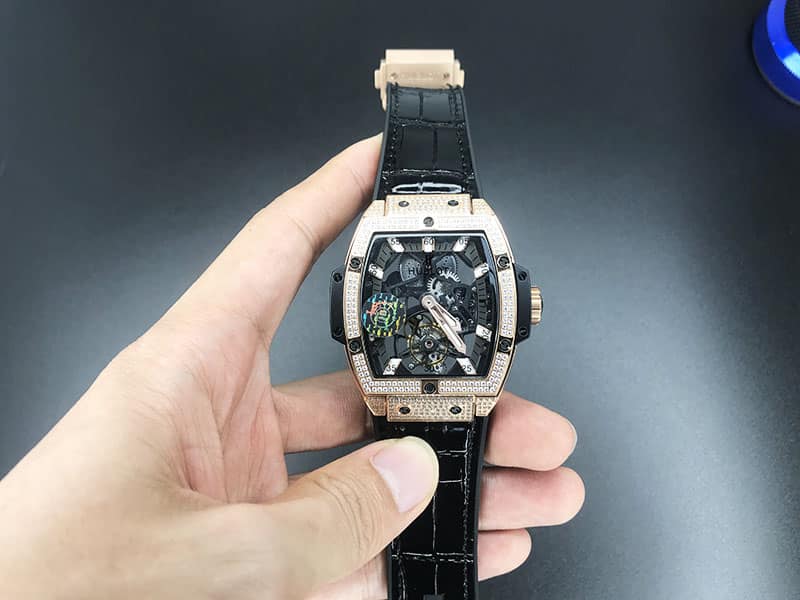 watch JBHublotMASTERPIECE series 906 genuine tourbillon barrel type men's mechanical watch front view