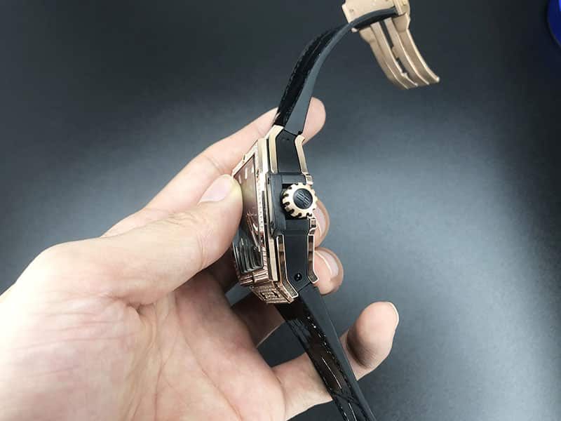 watch JBHublotMASTERPIECE series 906 genuine tourbillon barrel type men's mechanical watch side view