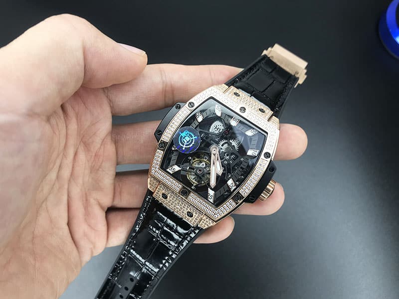 watch JBHublotMASTERPIECE series 906 genuine tourbillon barrel type men's mechanical watch front view