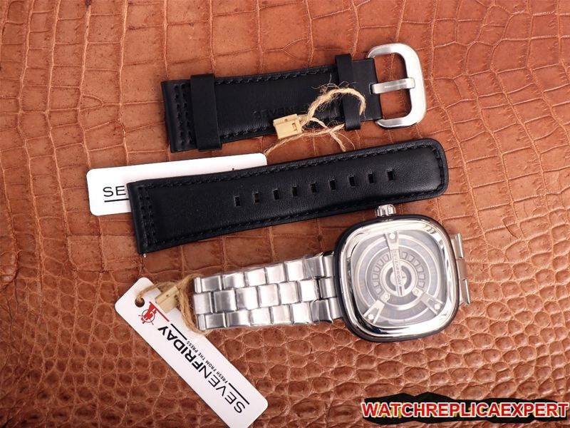 SEVENFRIDAYreplica/seven day display five watch automatic movementmen's watch Swiss steel bracelet large dialM series front view