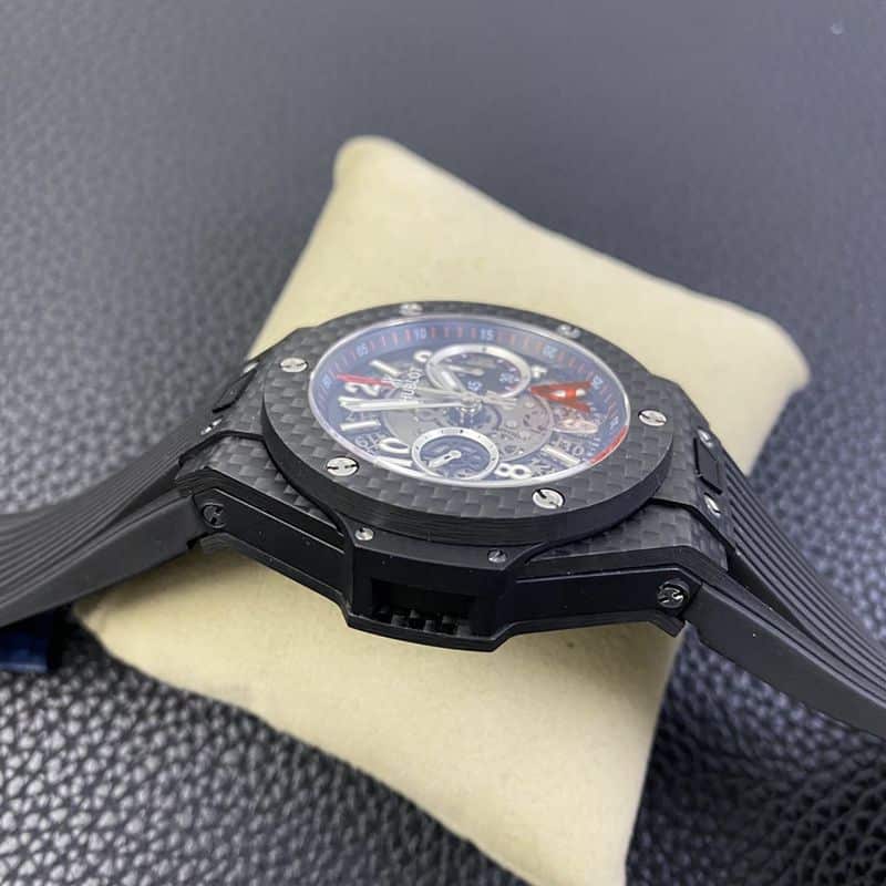 Hublot BIG BANG series carbon fiber case watch side view