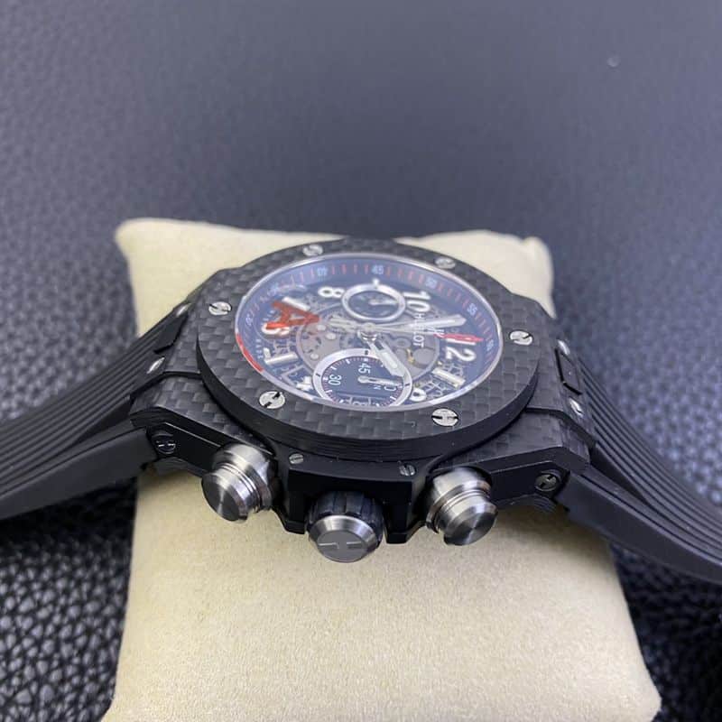 Hublot BIG BANG series carbon fiber case watch side view