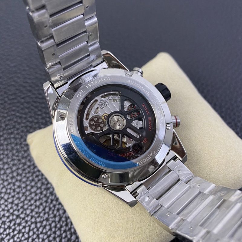 TAG Heuer watch Carrera-new cool blue face hollow mechanical men's watch movement picture