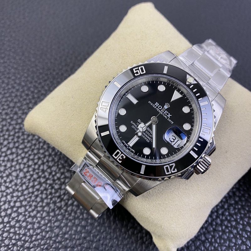 Rolex Black Submariner V3 version watch front view