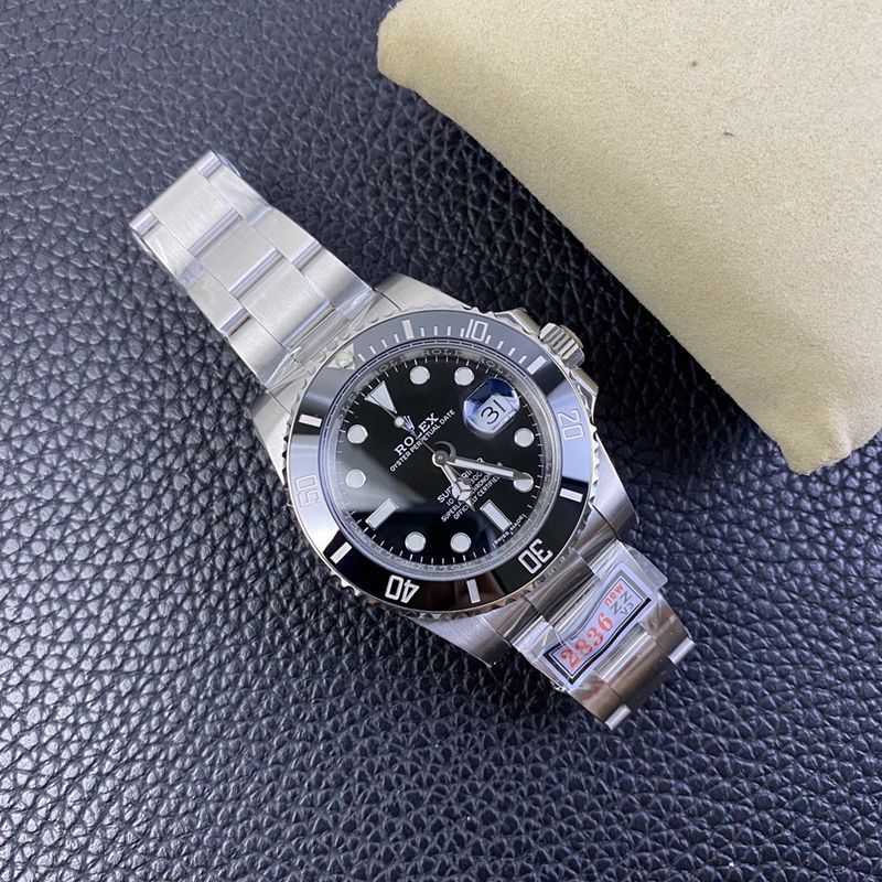 Rolex Black Submariner V3 version watch front view