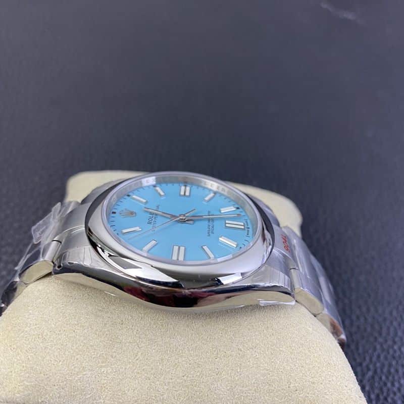 Rolex2020 new watch Oyster Perpetual Tiffany blue dial3230movement side view