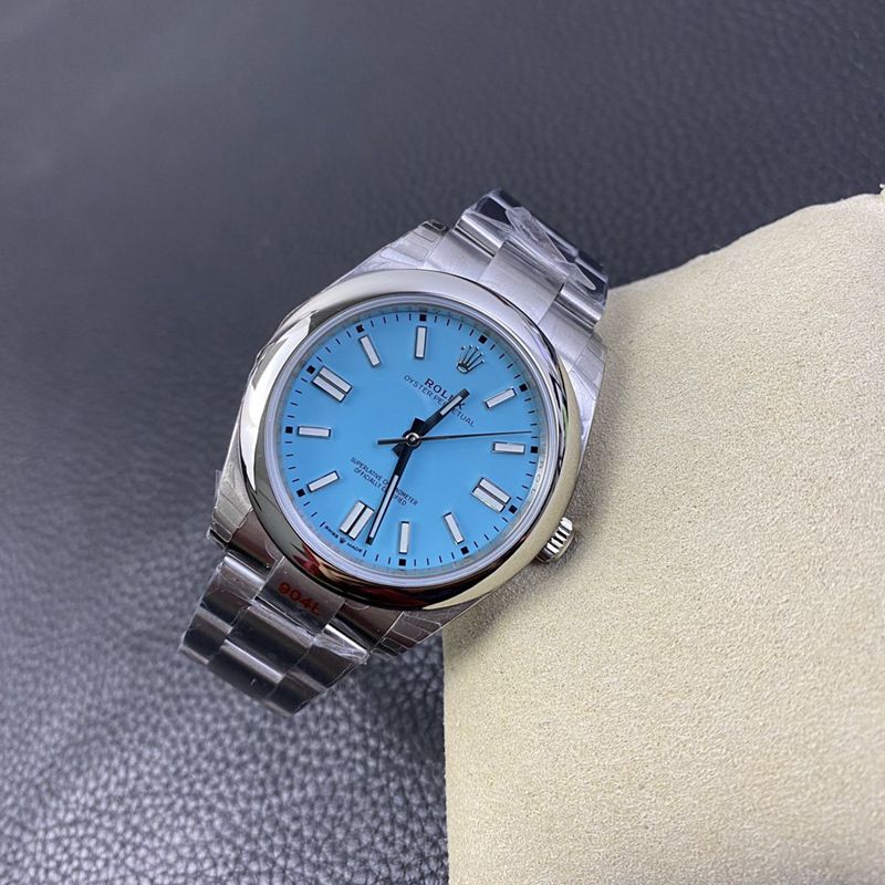 Rolex2020 new watch Oyster Perpetual Tiffany blue dial3230movement front view