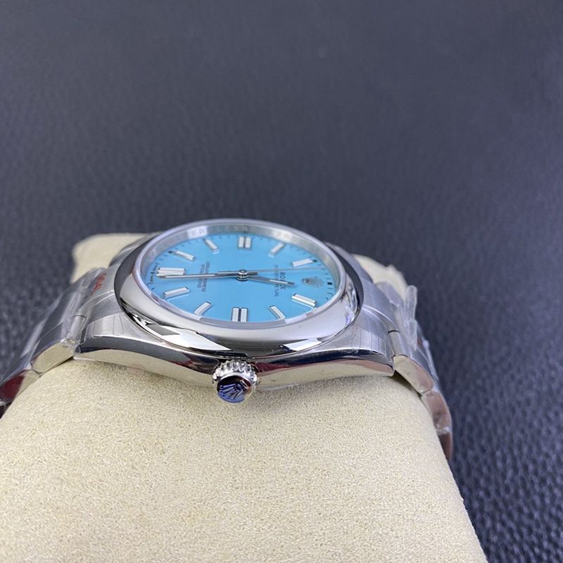 Rolex2020 new watch Oyster Perpetual Tiffany blue dial3230movement side view