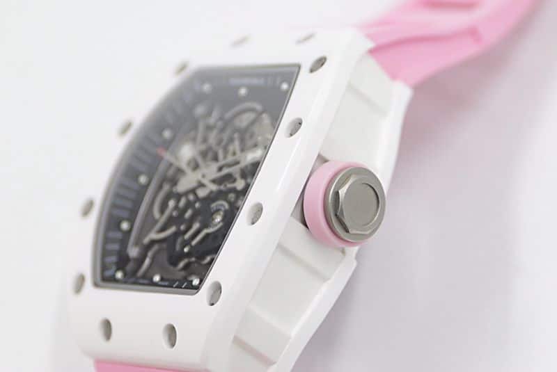 Richard Mille RM-055 V2 white ceramic detail shots
