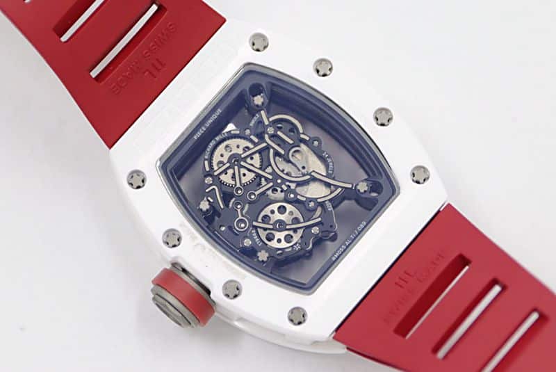 Richard Mille's new RM-055 imported white ceramic V2 upgraded watch movement picture