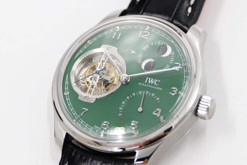 IWC Portuguese series constant power tourbillon 150th anniversary special edition watch front view