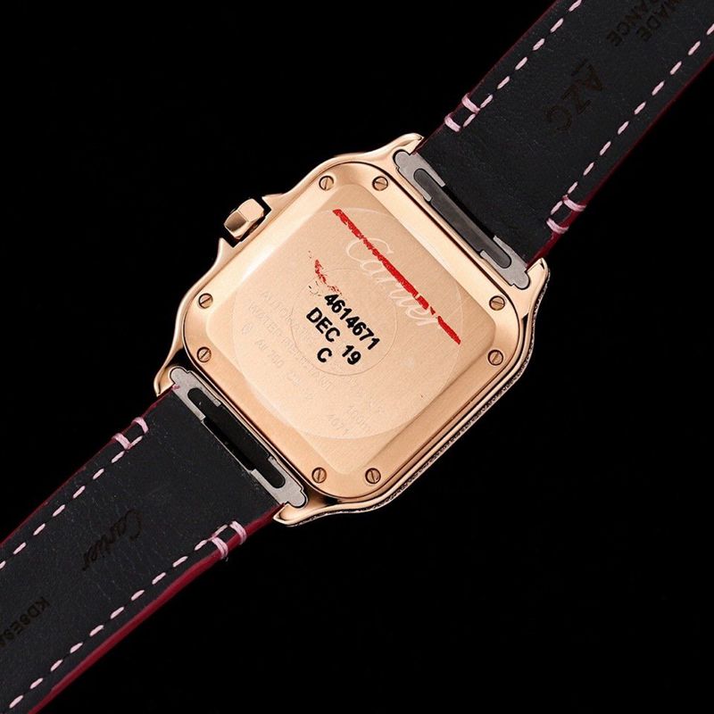 Cartier Santos watch medium model watch back cover picture