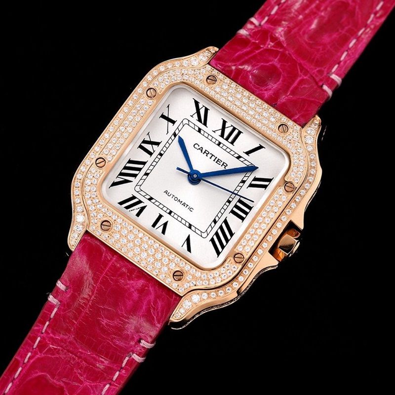 Cartier Santos watch medium model watch front view