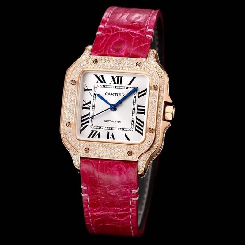 Cartier Santos watch medium model watch front view