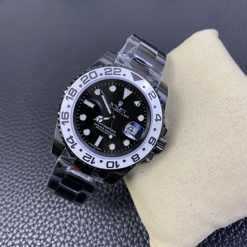Rolexreplica watch 116710 black and white two-color ceramic dial Black Samurai Oreo front view