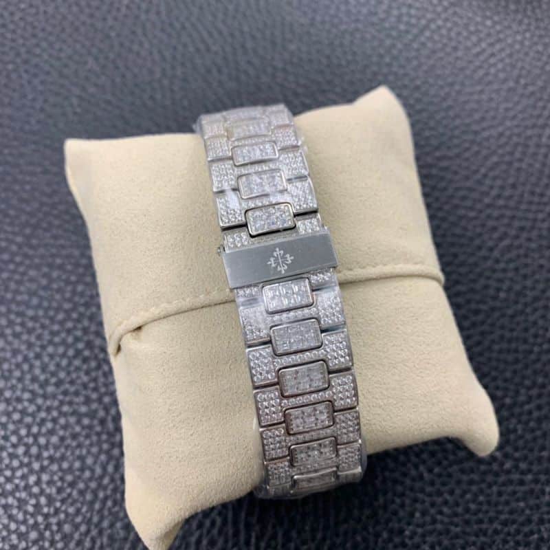 Patek Philippe watch full star square diamond Nautilus 5719/1G-001 buckle picture