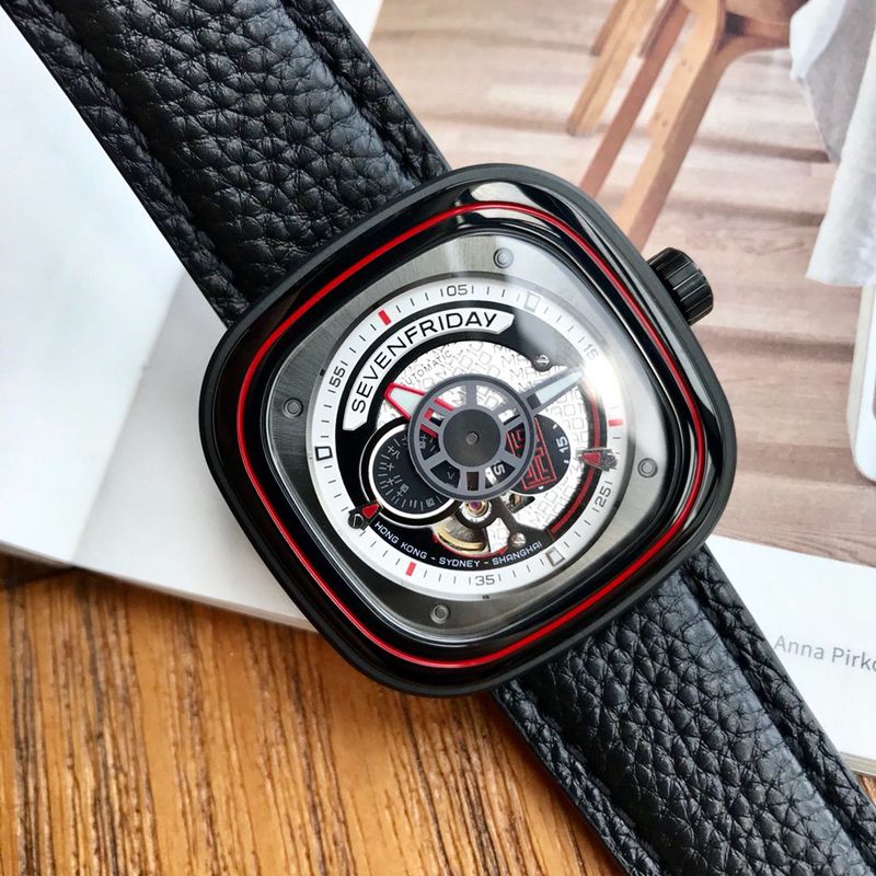 Sevenday display five watch new sevenfridayP1B/10 joint model front view