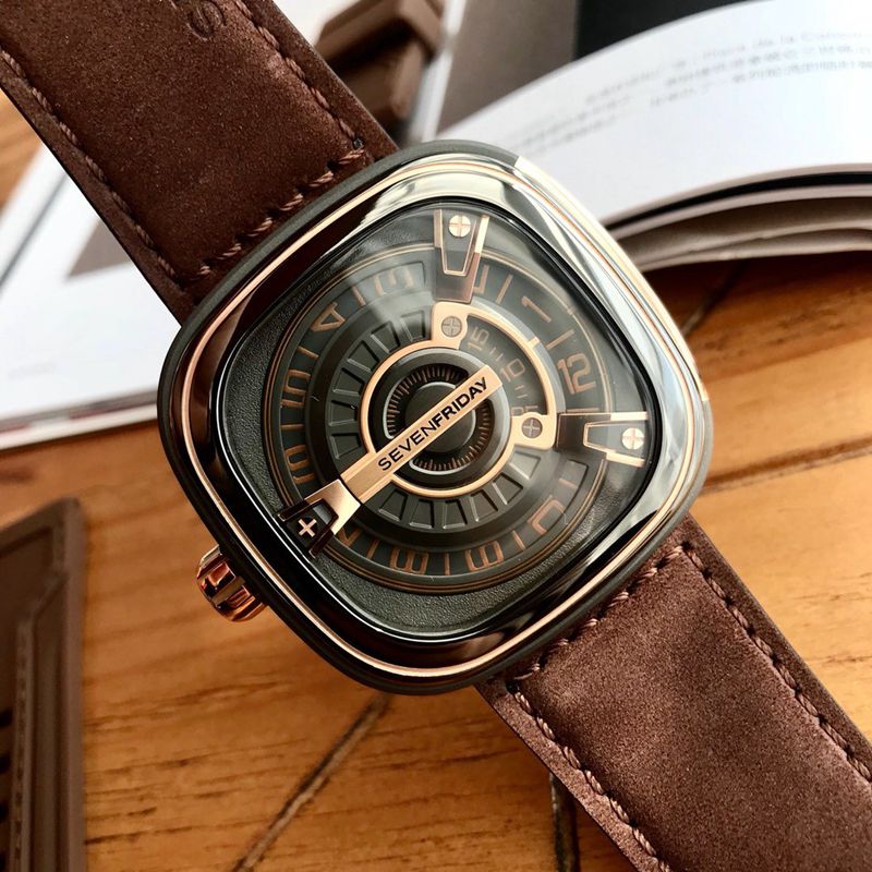 Sevenday display five watch Sevenfriday automatic movementmen's watch front view