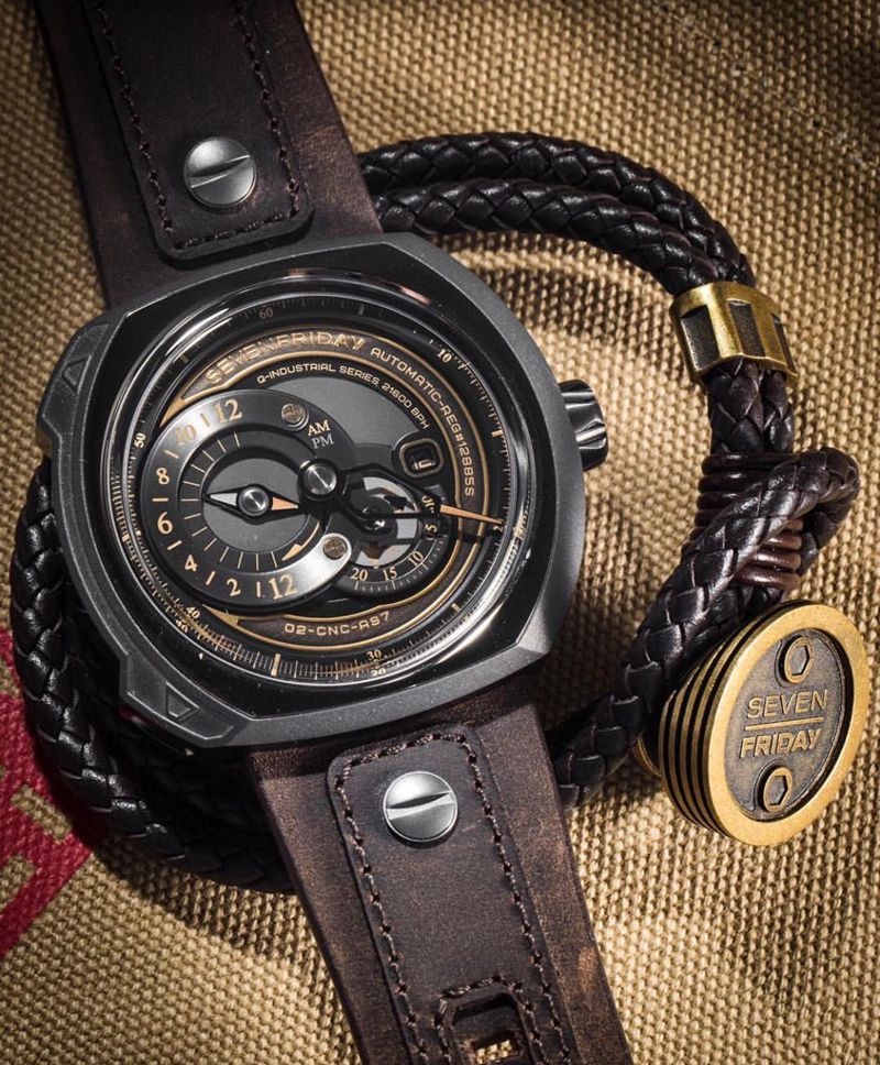 Sevenday display five watch Sevenfriday automatic movementmen's watch front view
