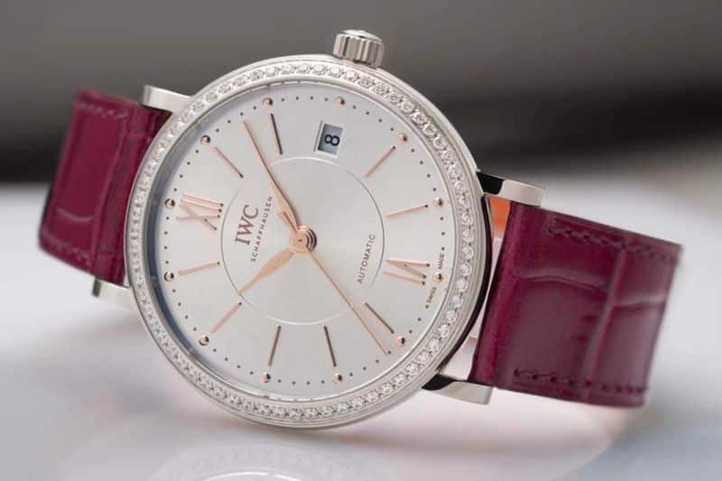 IWC's masterpiece women's Portofino watch front view
