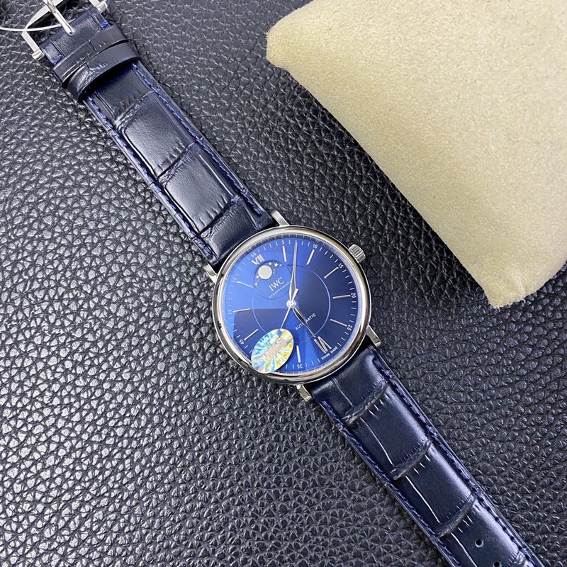 IWC watch Portofino series moon phase automatic watch front view