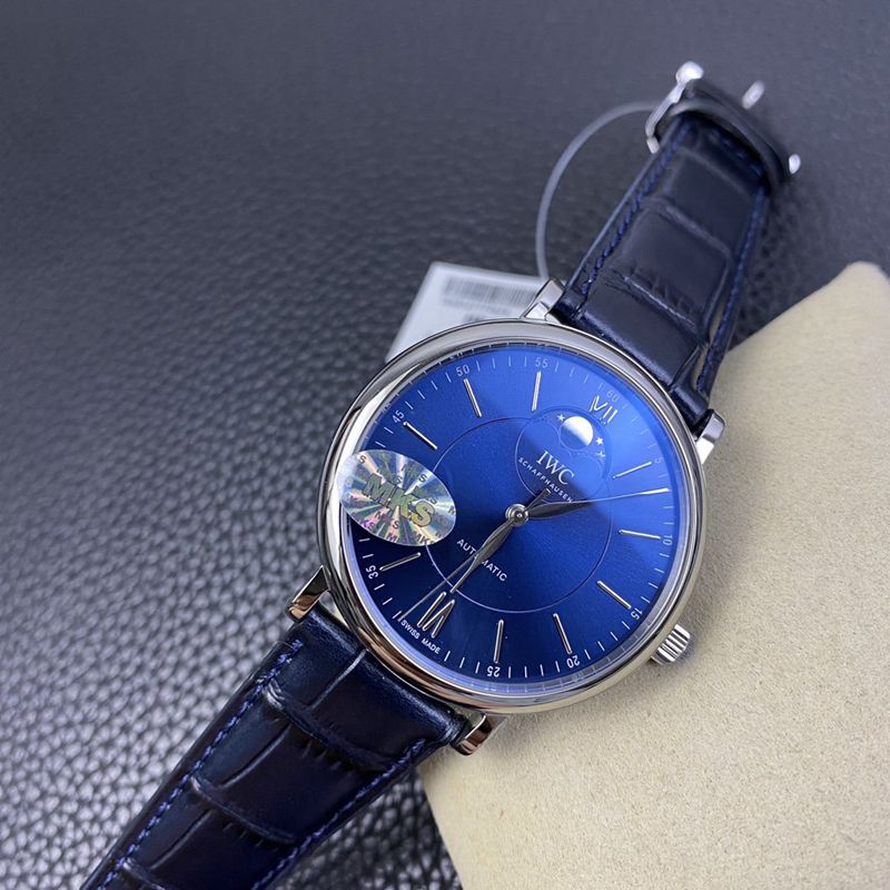 IWC watch Portofino series moon phase automatic watch front view