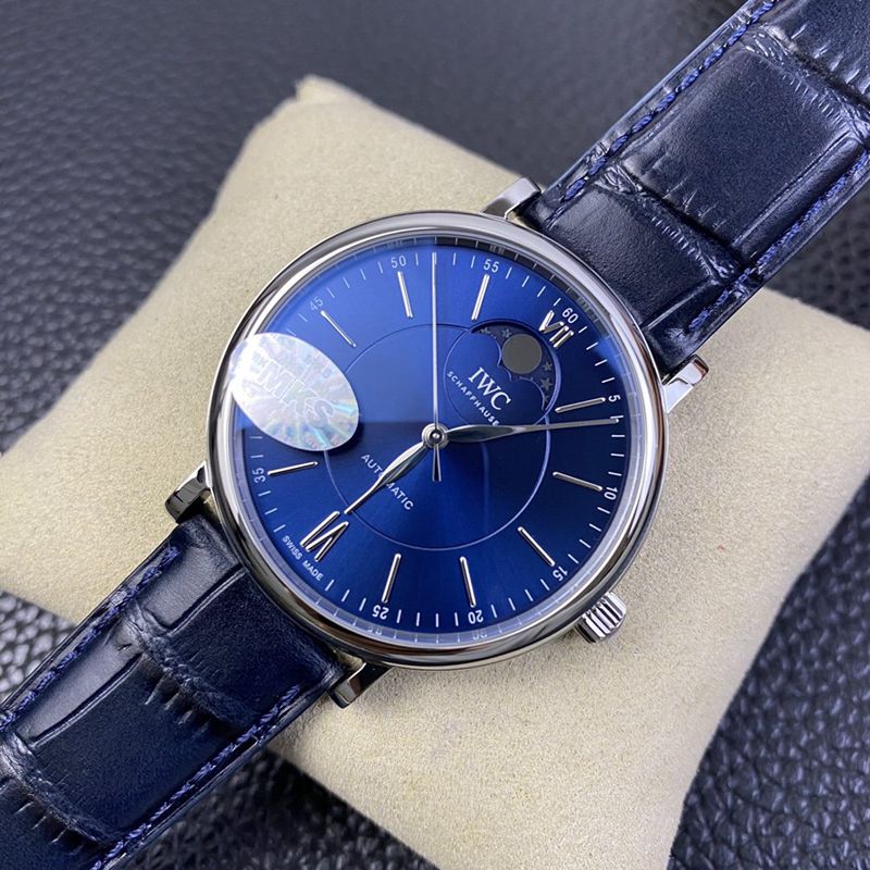 IWC watch Portofino series moon phase automatic watch front view