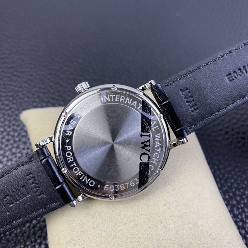IWC watch Portofino series moon phase automatic watch back cover picture