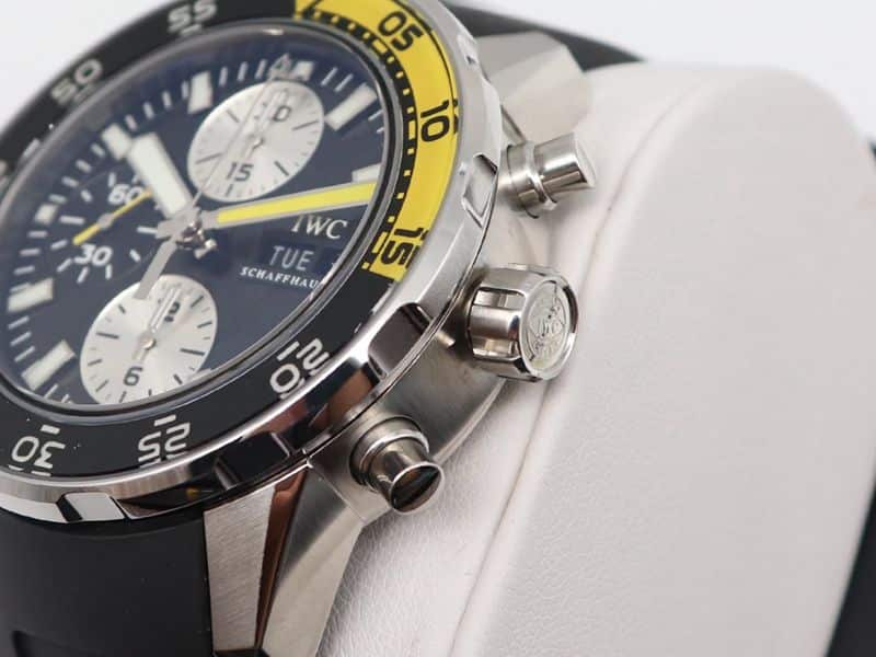 Side view of the Universal collectible watches Aquatimer series watch