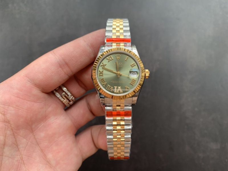 Rolex high-quality watch Datejust 31mm full automatic movement gold women's front view