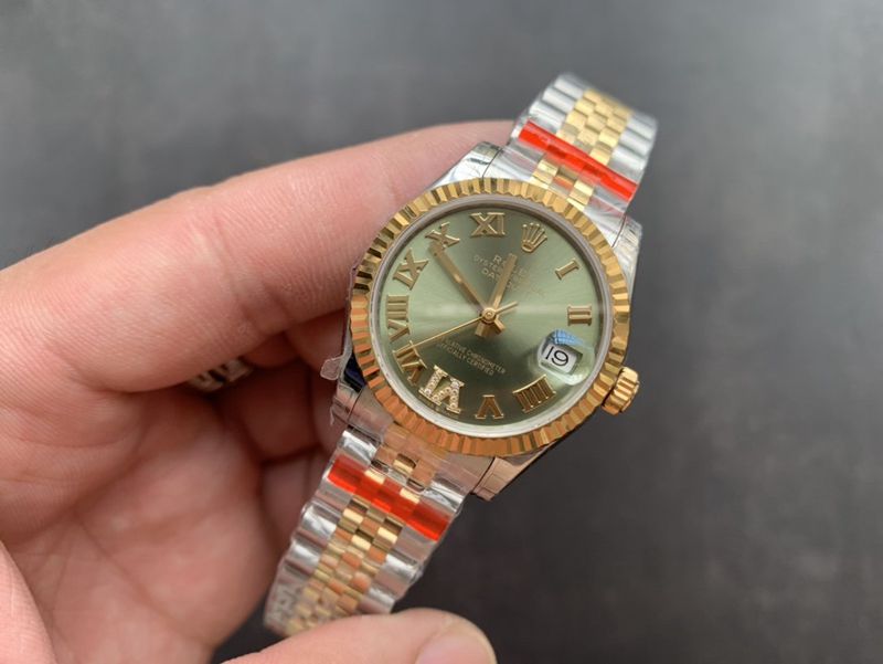 Rolex high-quality watch Datejust 31mm full automatic movement gold women's front view