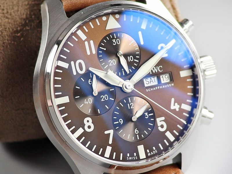 IWC watch IWC3777 pilot chronograph series watch front view