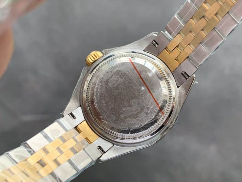 Rolexreplica watch gold Datejust 28mm women's watch back cover picture