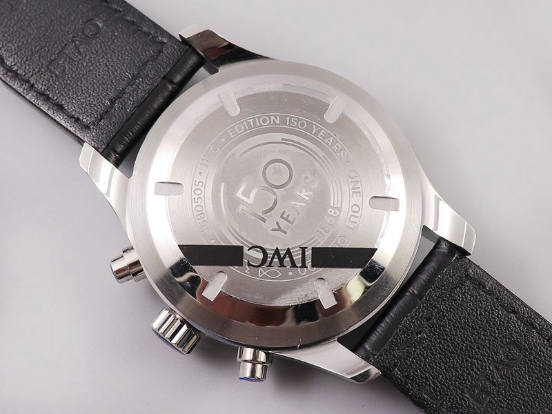 Back cover view of the IWC 3777 Pilot's Watch Chronograph Collection collectible watches from Universal