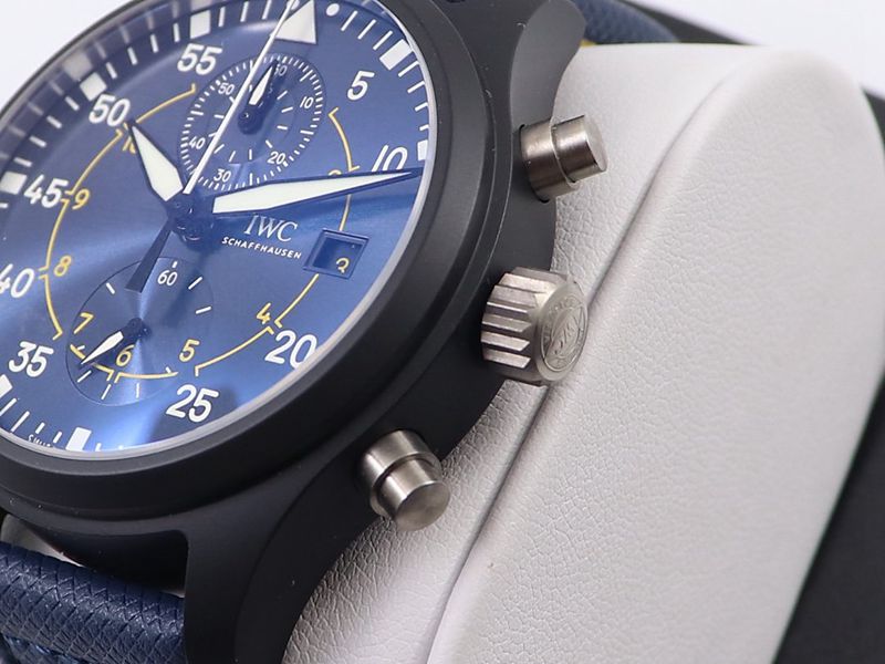 IWC watch pilot series watch TOP GUN naval air combat unit chronograph watch detail shots