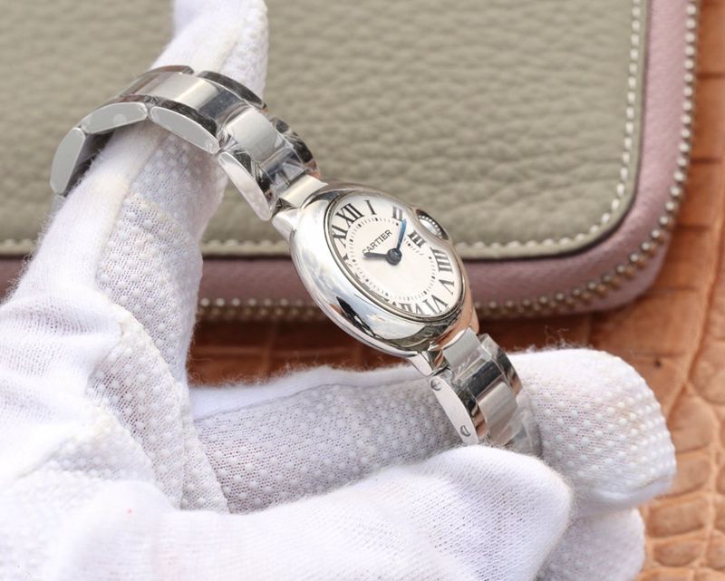 Cartier blue balloon watch small watch side view