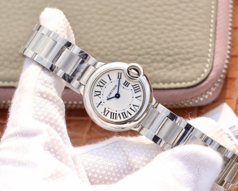 Cartier blue balloon watch small watch front view