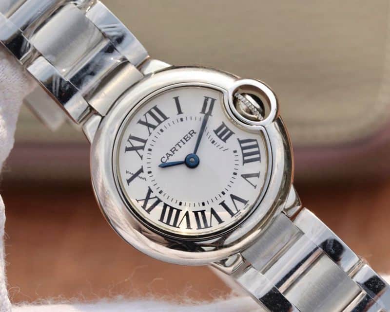 Cartier blue balloon watch small watch front view