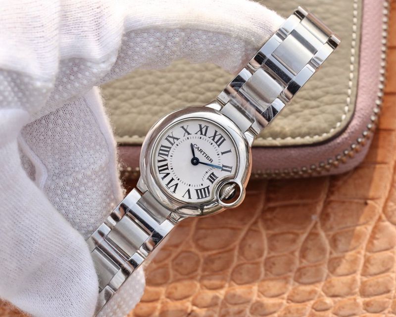Cartier blue balloon watch small watch front view