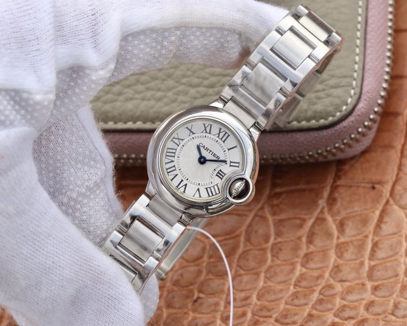 Cartier high collectible watches blue balloon small watch front view
