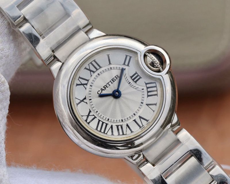 Cartier high collectible watches blue balloon small watch front view