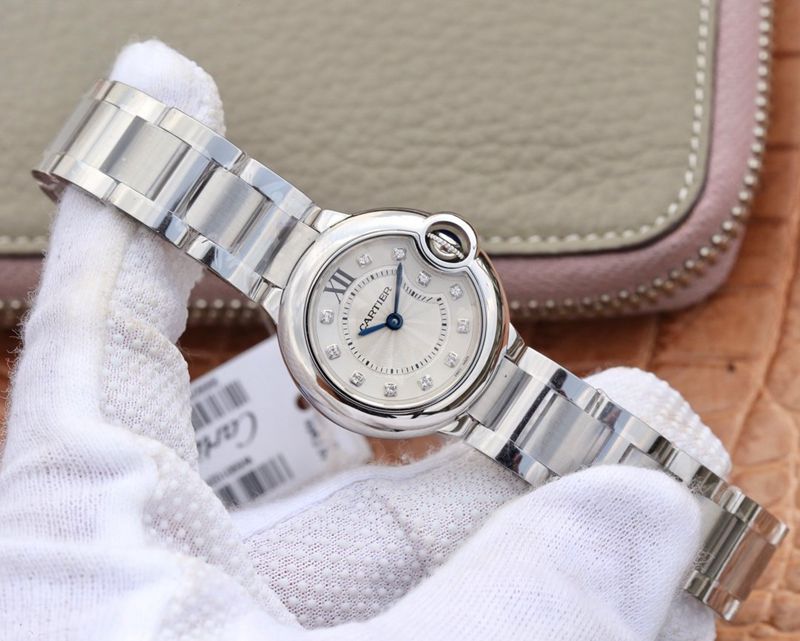 Cartier high-quality watch small blue balloon watch front view