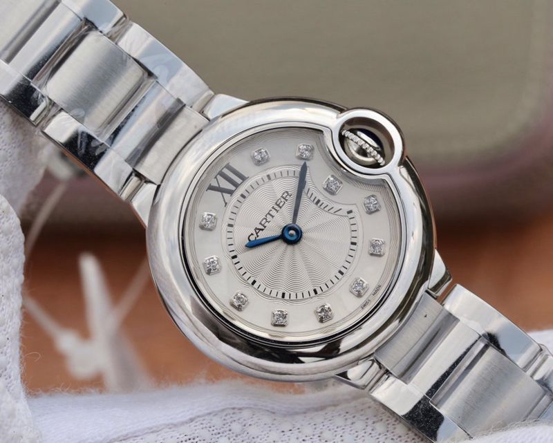Cartier high-quality watch small blue balloon watch front view