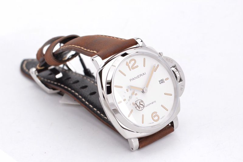 Paneraireplica Watch Lumino Dürr PAM1046 Classic Sandwich Beige Dial Watch Front View