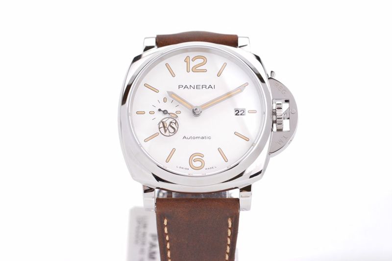 Paneraireplica Watch Lumino Dürr PAM1046 Classic Sandwich Beige Dial Watch Front View