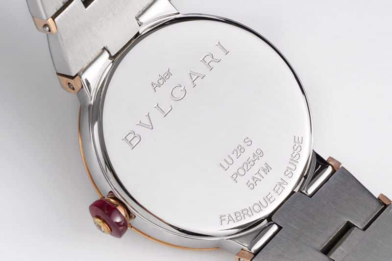 Bvlgarisuper watch BVLGARI LVCEA series watch back cover picture
