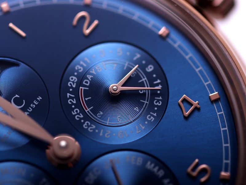 IWC watch Portuguese series true perpetual calendar complication watch detail shots