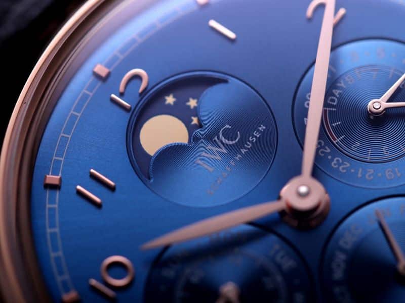 IWC watch Portuguese series true perpetual calendar complication watch detail shots